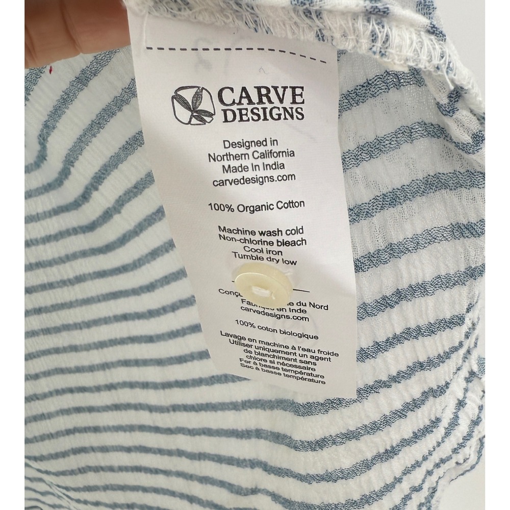 Carve Designs Lightweight Striped Top, Perfect for summer beach & lake evenings! - Picture 9 of 11
